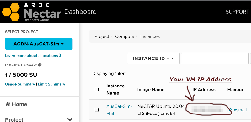 Launch Instance